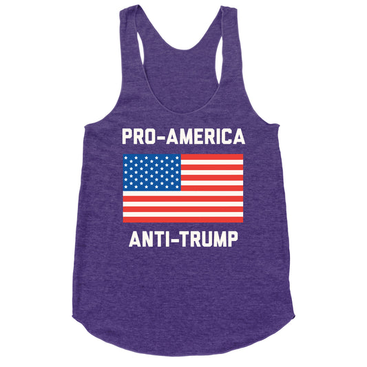 Pro-America Anti-Trump Racerback Tank