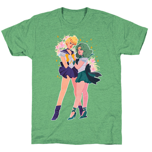 Sailor Neptune & Sailor Uranus Unisex Triblend Tee