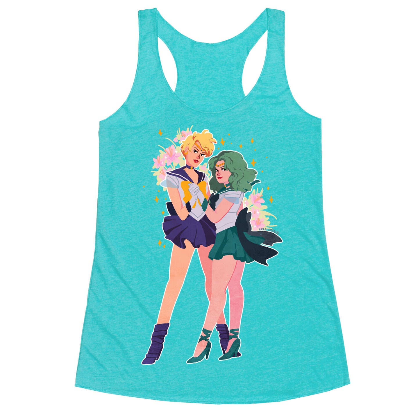 Sailor Neptune & Sailor Uranus Racerback Tank