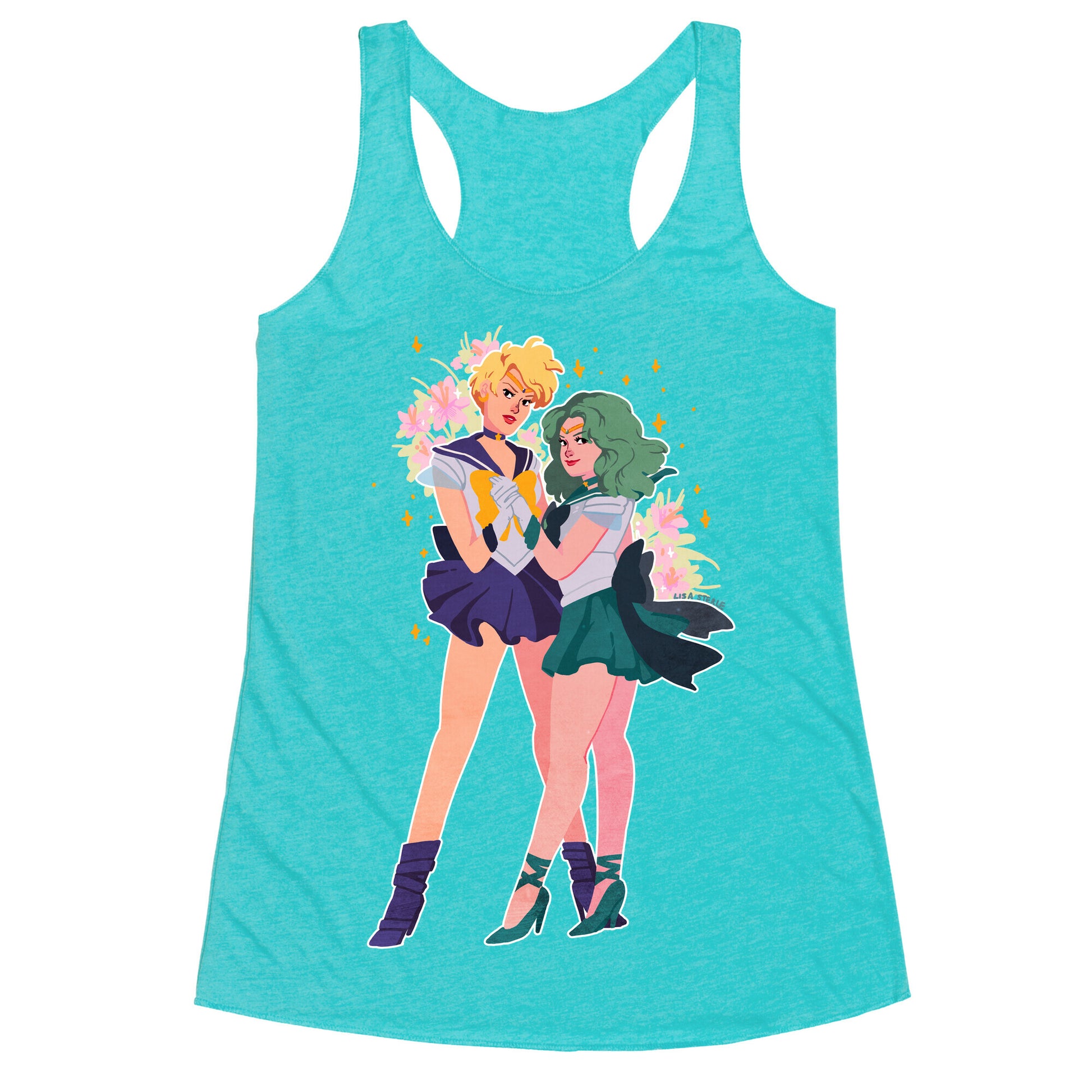 Sailor Neptune & Sailor Uranus Racerback Tank