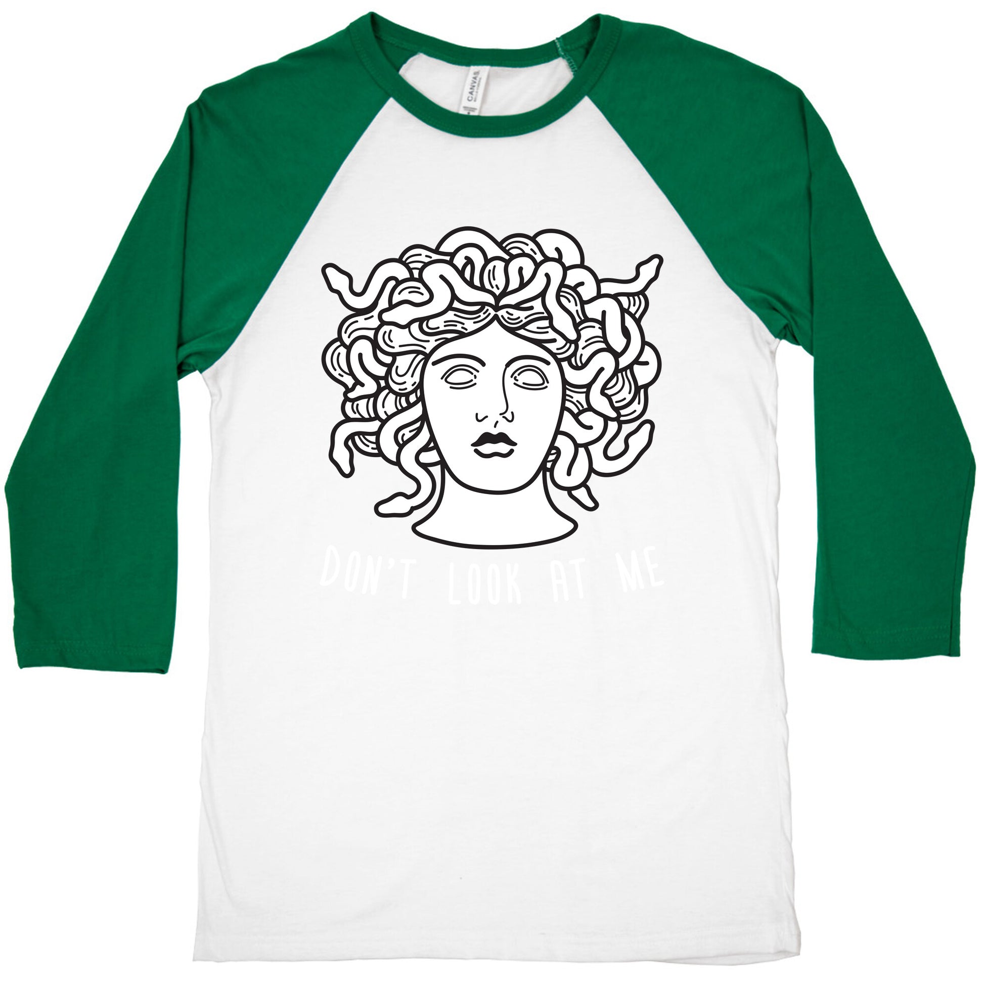 Don't Look At Me Medusa Baseball Tee