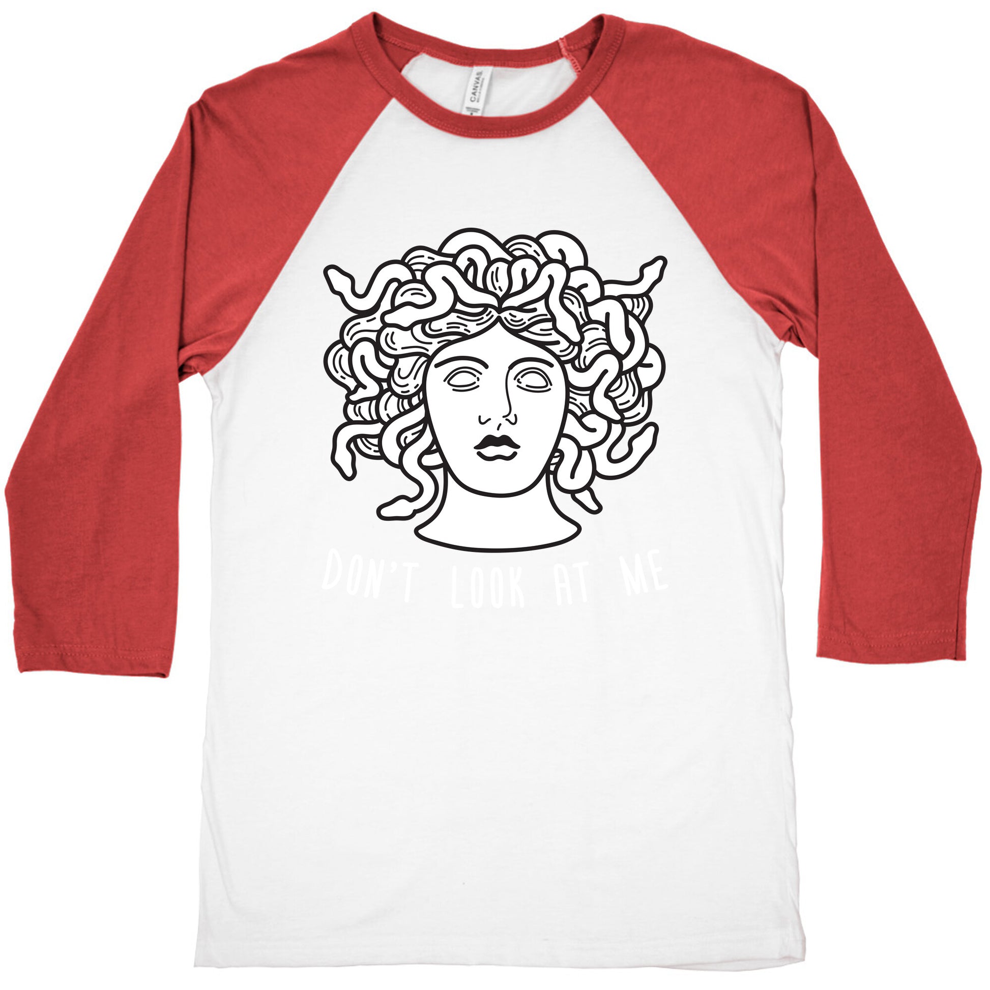 Don't Look At Me Medusa Baseball Tee