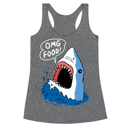 Omg Food Shark Racerback Tank