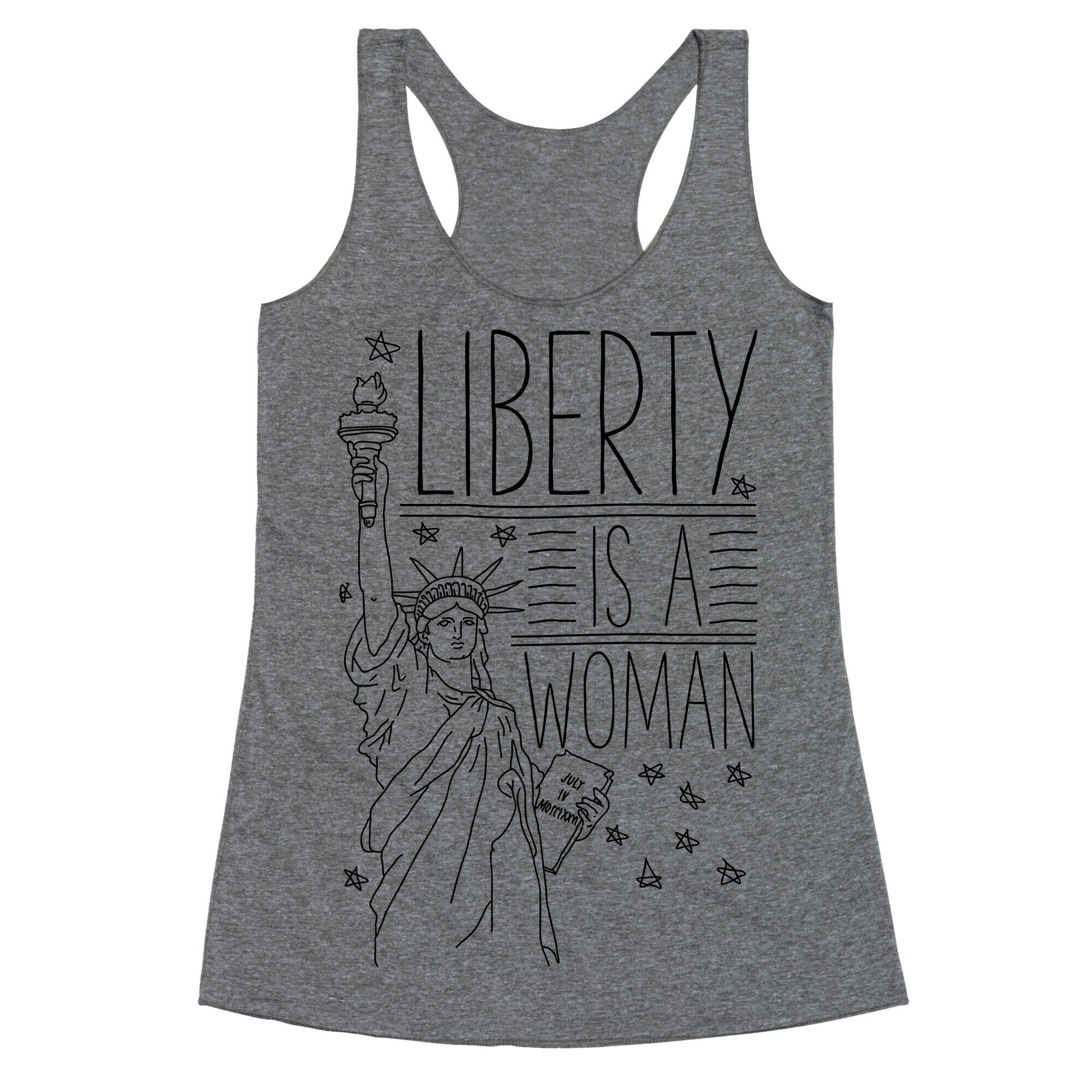 Liberty is a Woman Racerback Tank