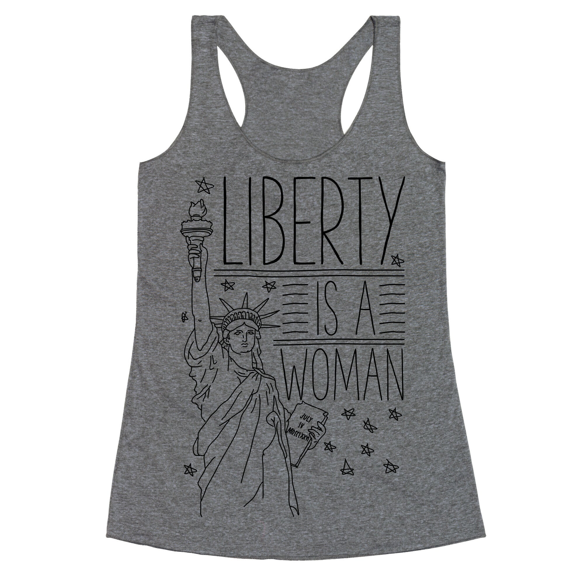 Liberty is a Woman Racerback Tank