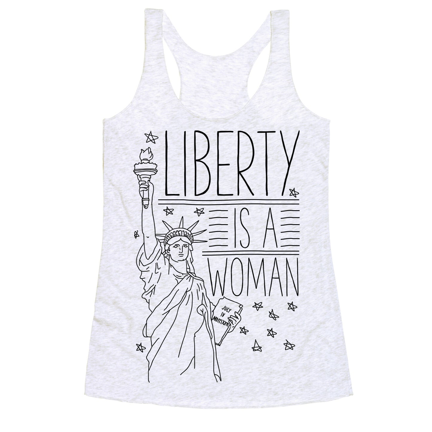 Liberty is a Woman Racerback Tank