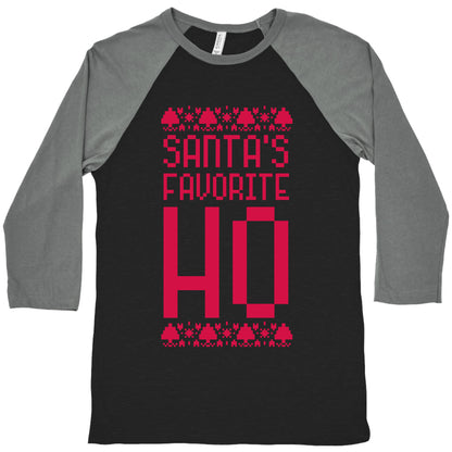 Santa's Favorite Ho Baseball Tee
