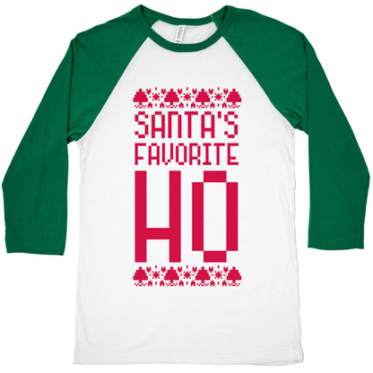 Santa's Favorite Ho Baseball Tee