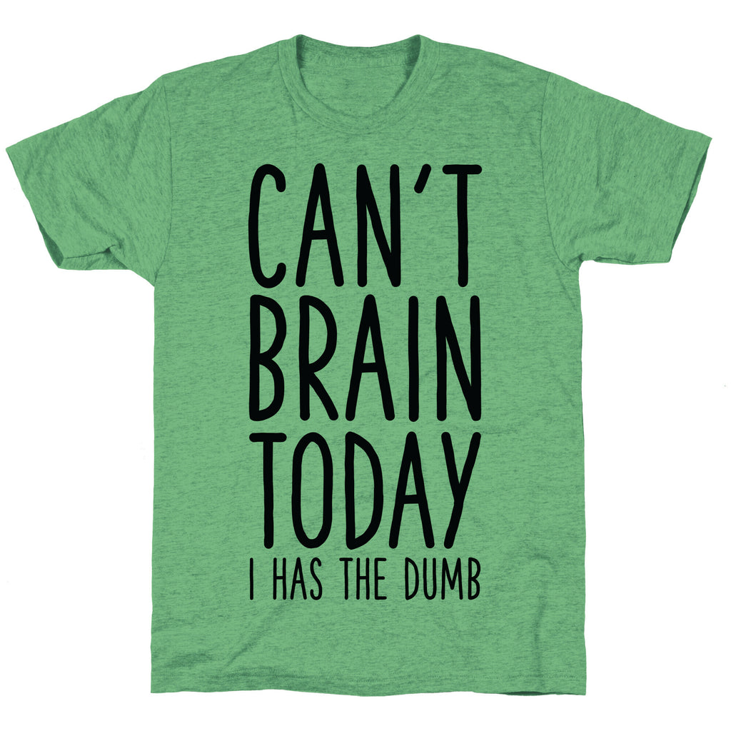 Can't Brain Today I Has The Dumb Unisex Triblend Tee