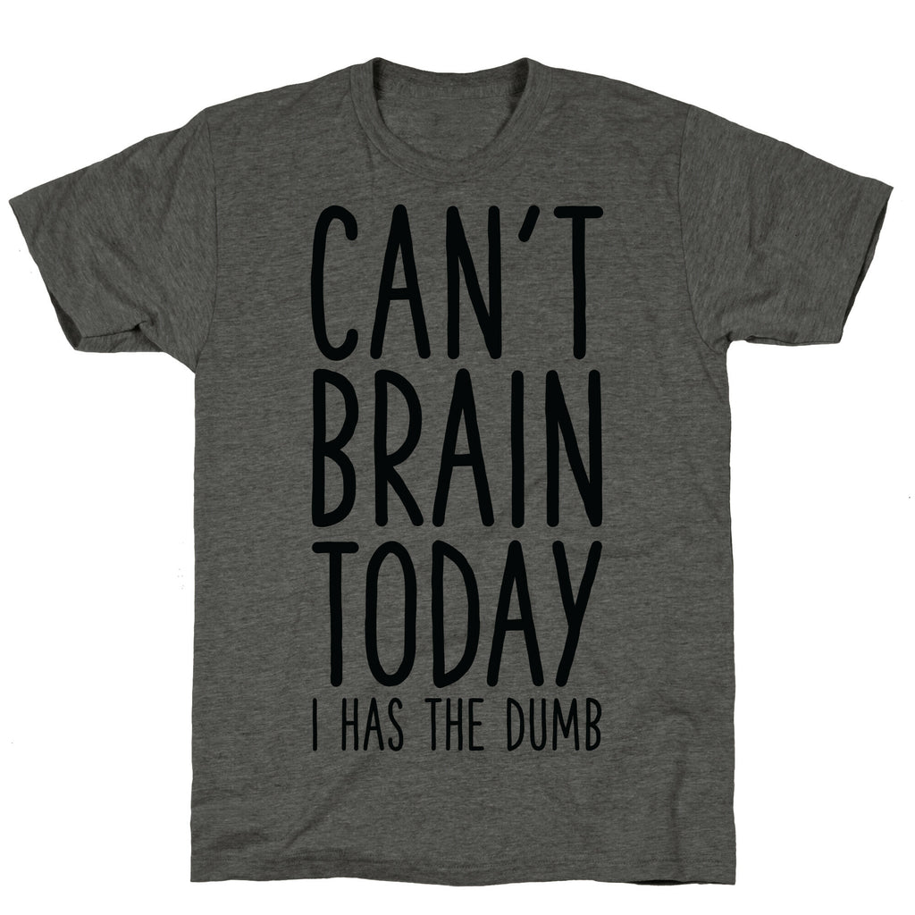 Can't Brain Today I Has The Dumb Unisex Triblend Tee