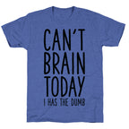 Can't Brain Today I Has The Dumb Unisex Triblend Tee