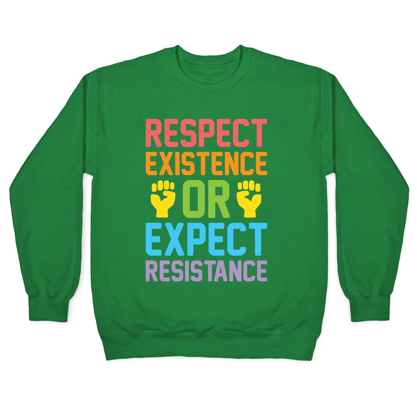 Respect Existence Or Expect Resistance Crewneck Sweatshirt
