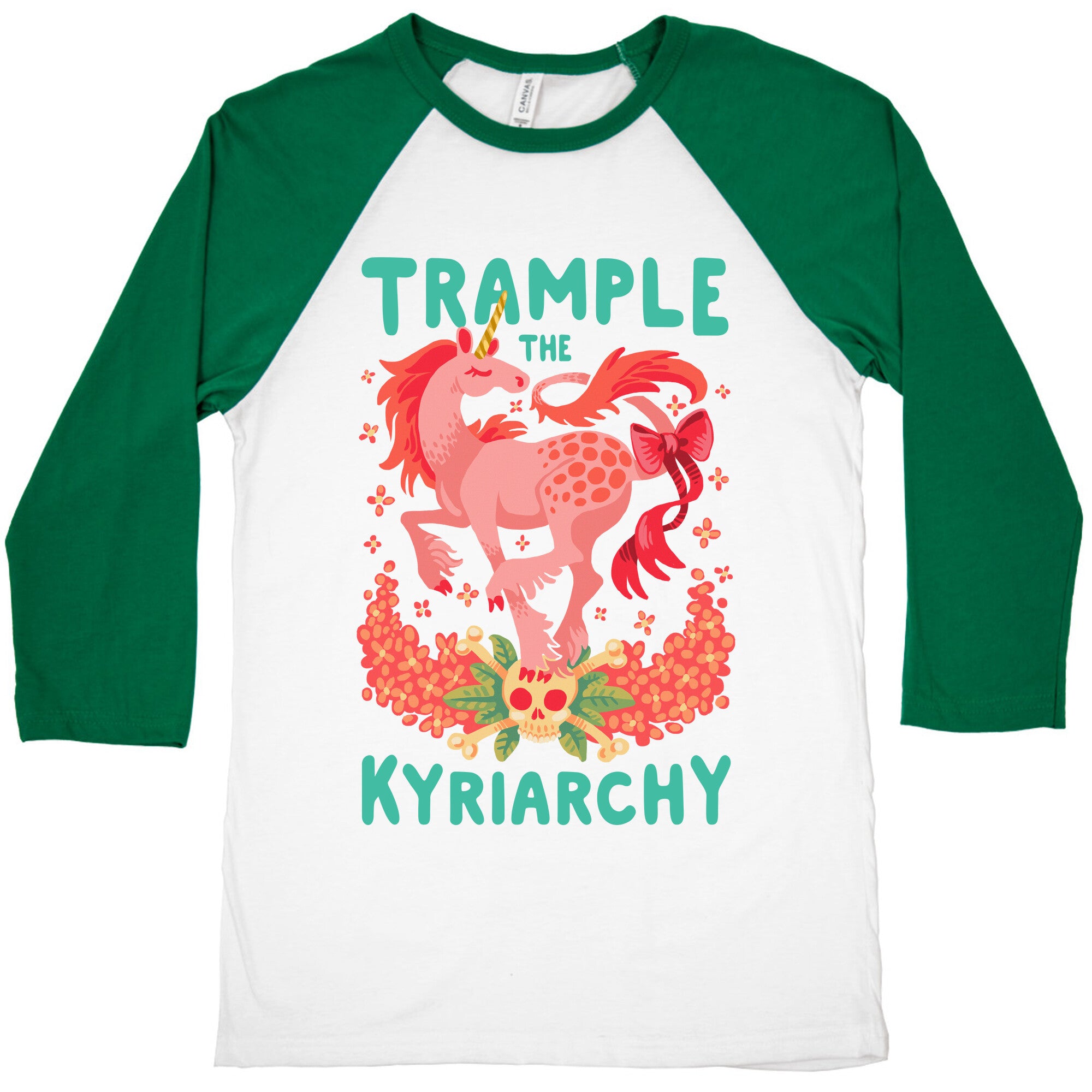 Trample the Kyriarchy Baseball Tee