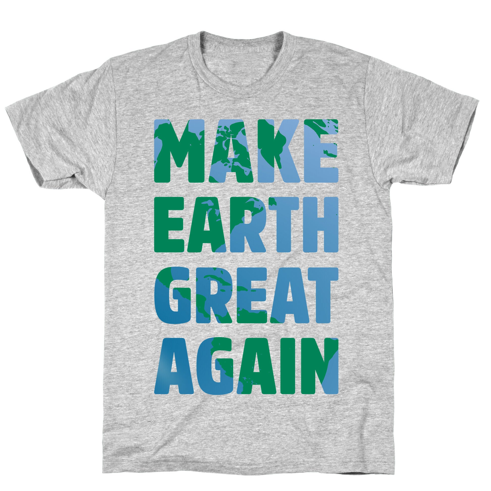 Make Earth Great Again White Print T-Shirt