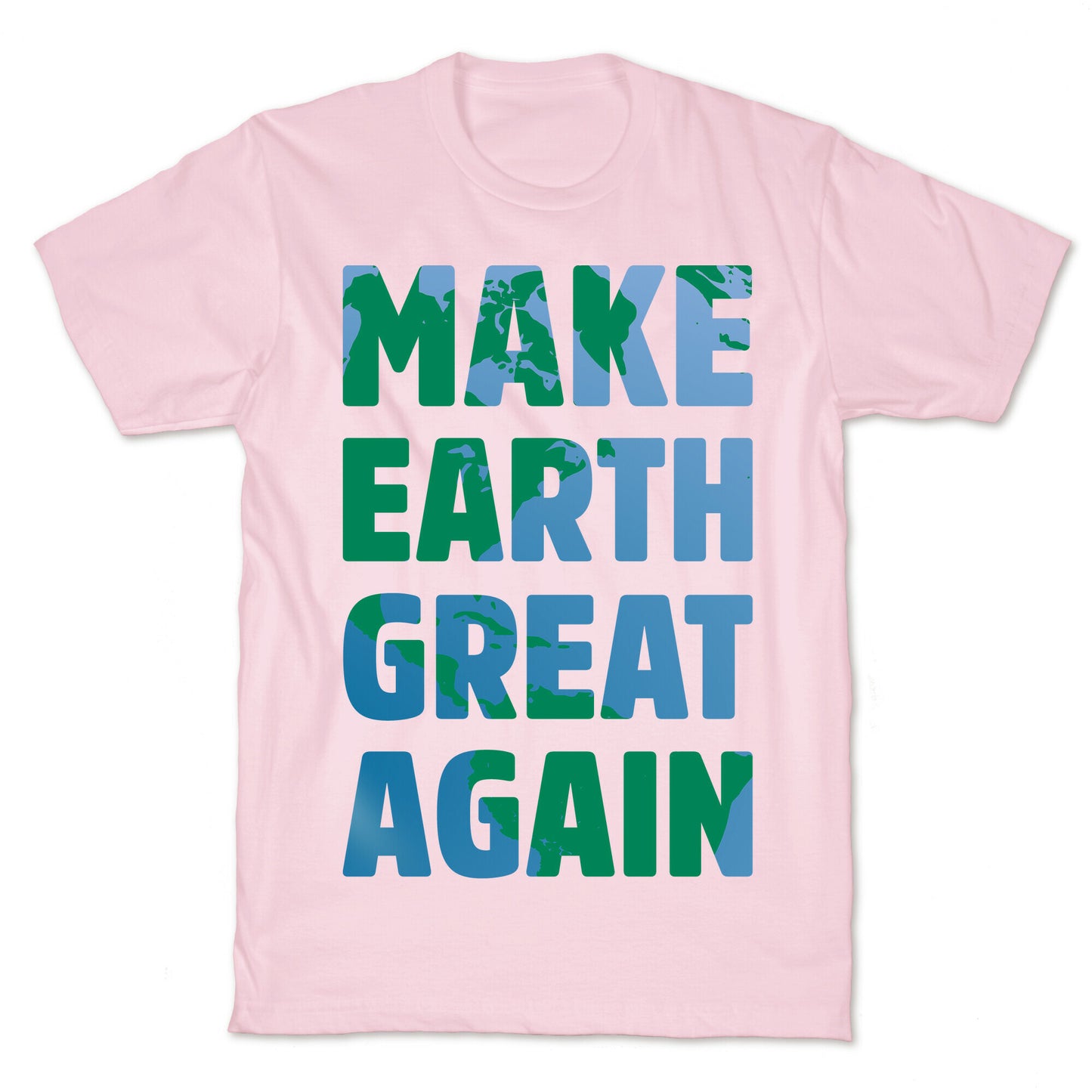 Make Earth Great Again White Print T-Shirt