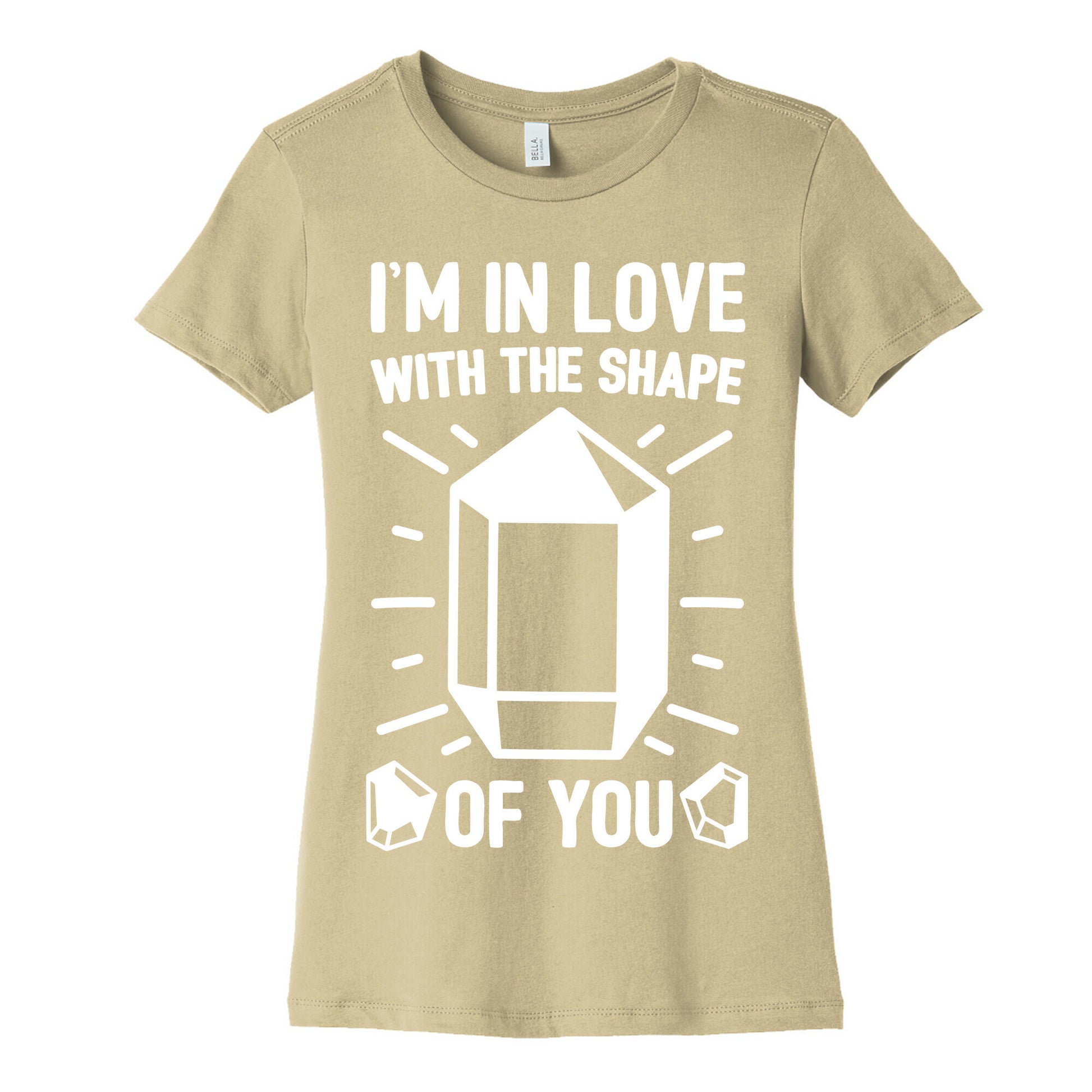 I'm In Love With The Shape of You Crystal Parody White Print Women's Cotton Tee