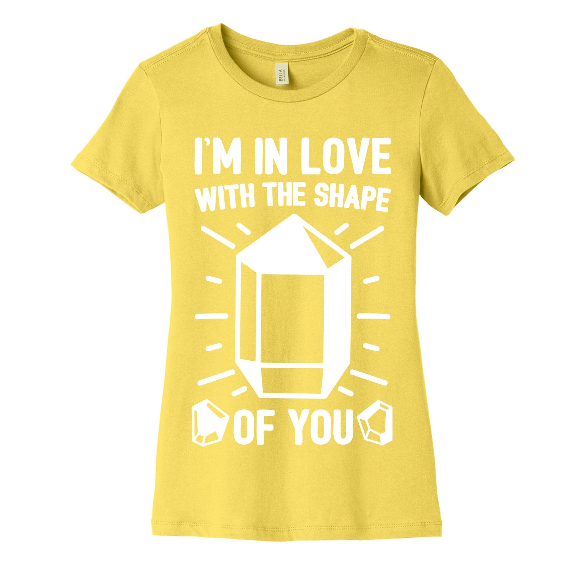 I'm In Love With The Shape of You Crystal Parody White Print Women's Cotton Tee