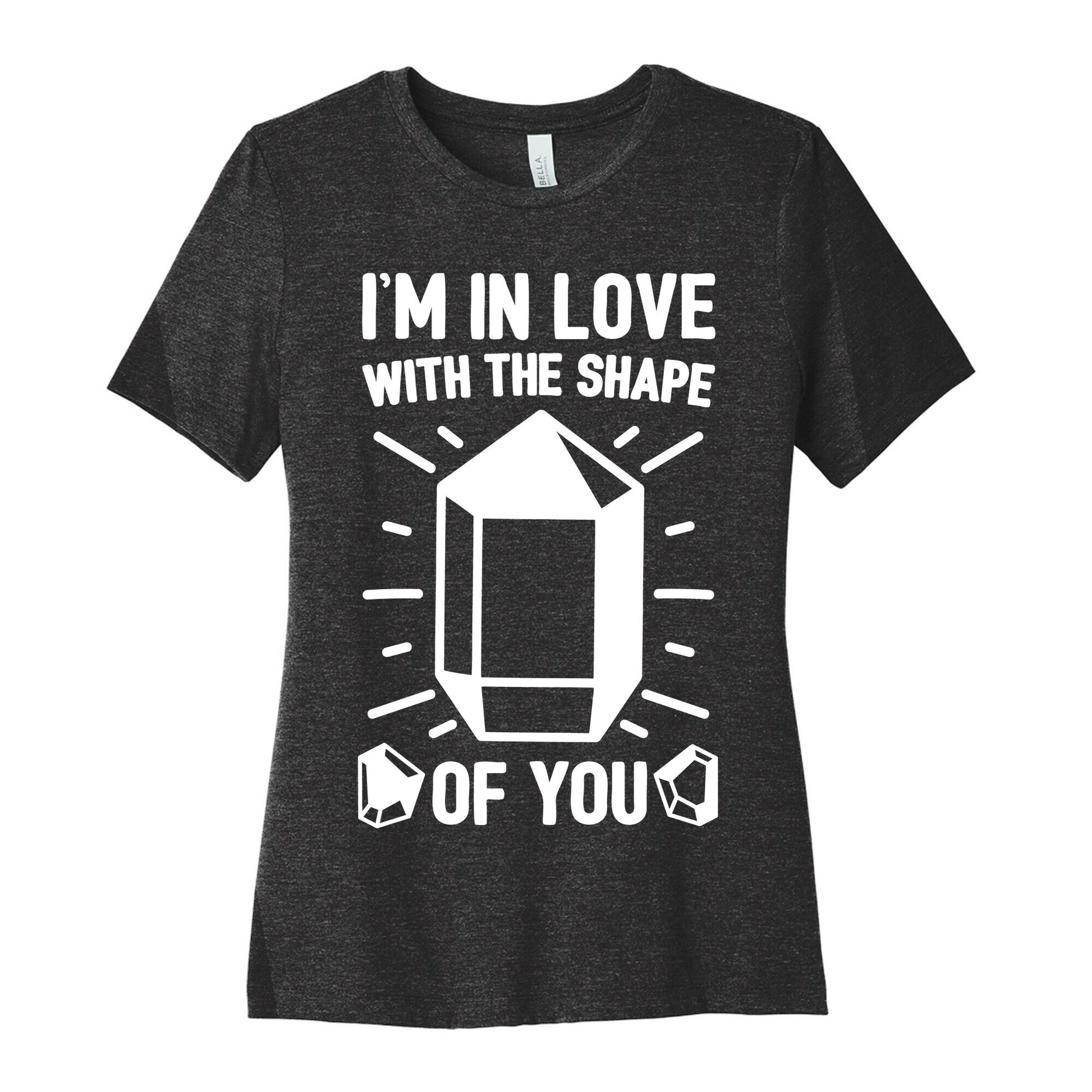 I'm In Love With The Shape of You Crystal Parody White Print Women's Cotton Tee