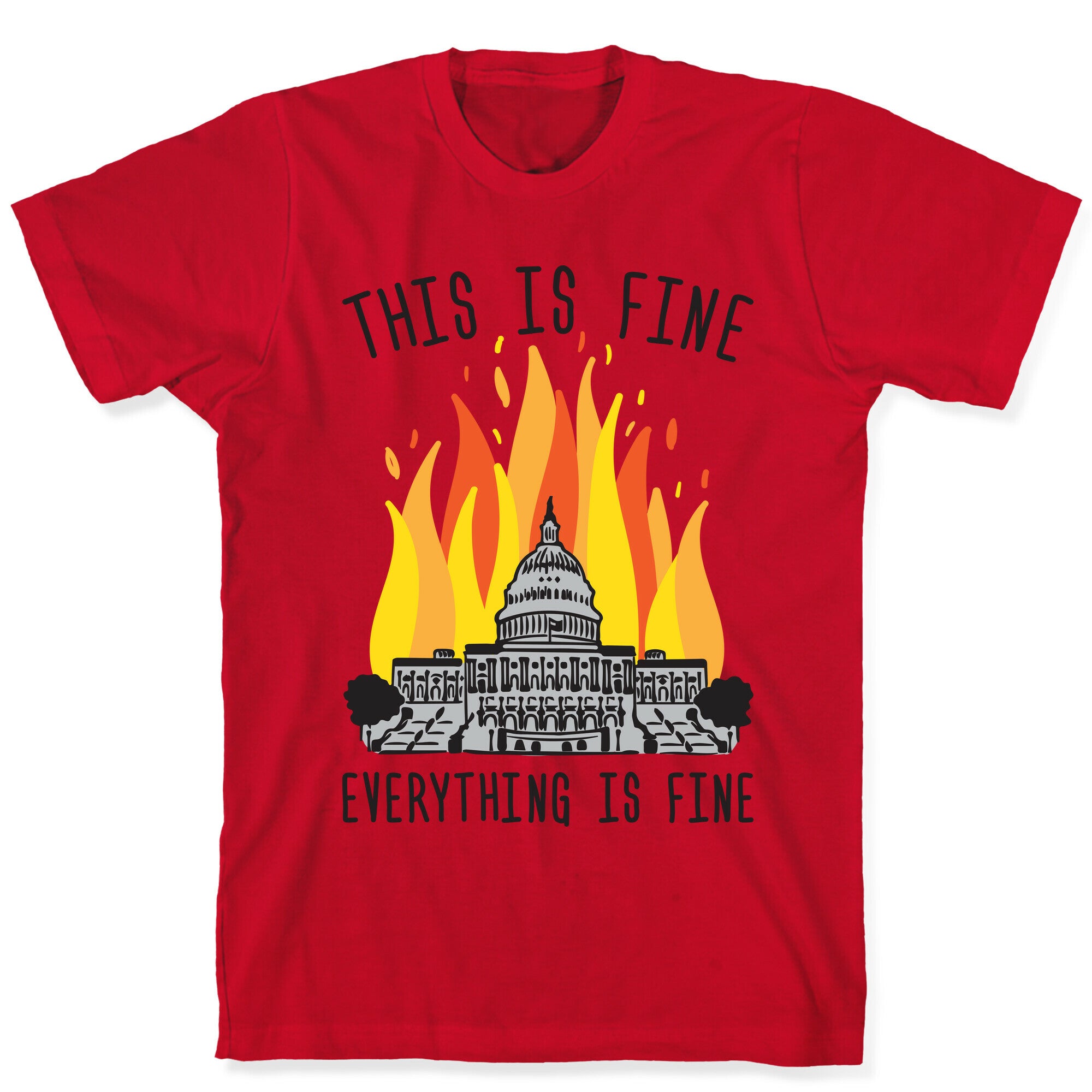 This Is Fine Everything Is Fine U.S. Capitol T-Shirt