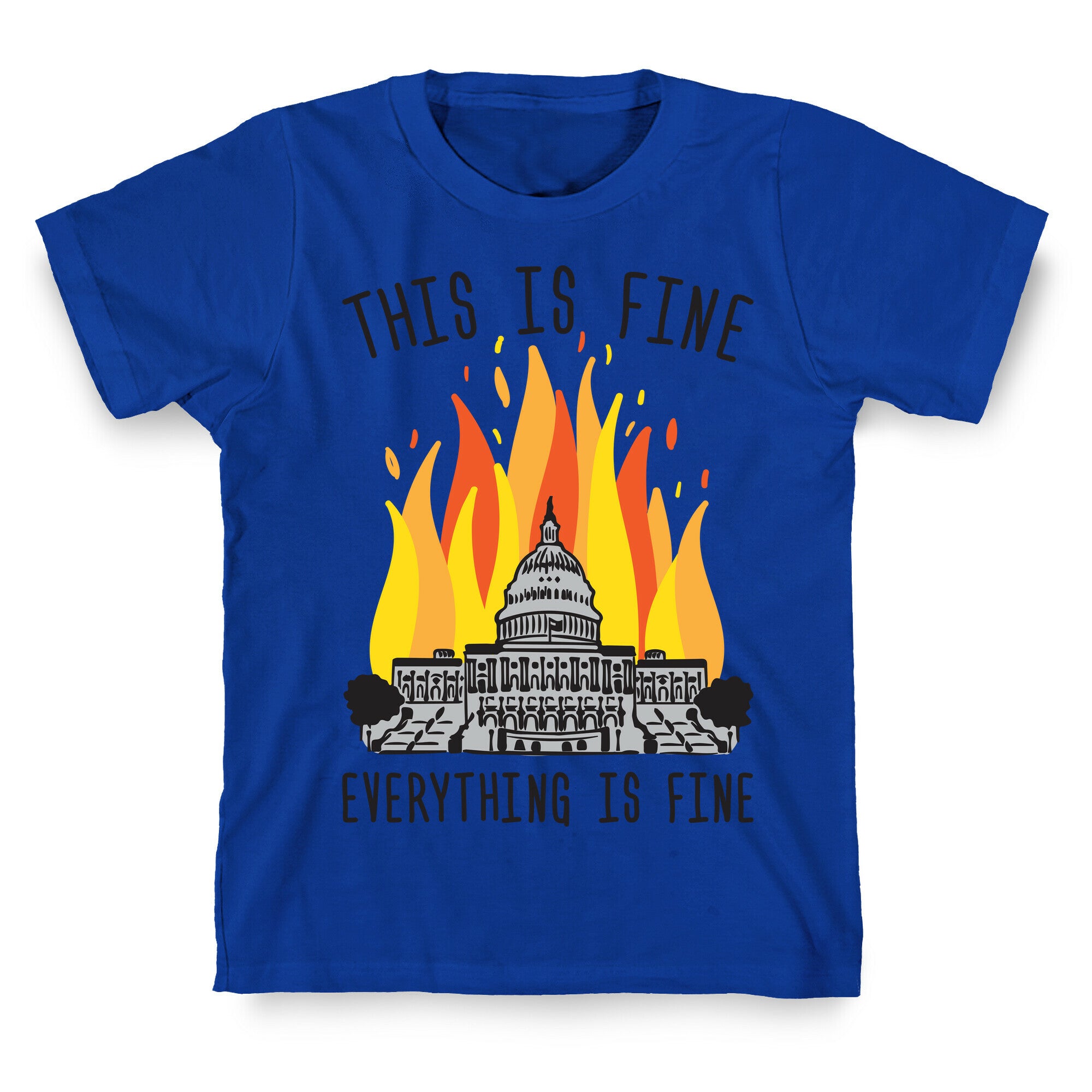 This Is Fine Everything Is Fine U.S. Capitol T-Shirt
