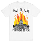 This Is Fine Everything Is Fine U.S. Capitol T-Shirt
