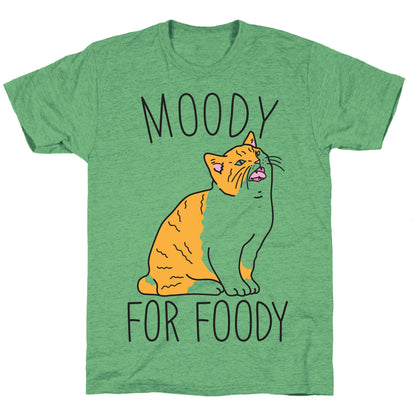 Moody For Foody Cat Unisex Triblend Tee