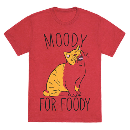 Moody For Foody Cat Unisex Triblend Tee
