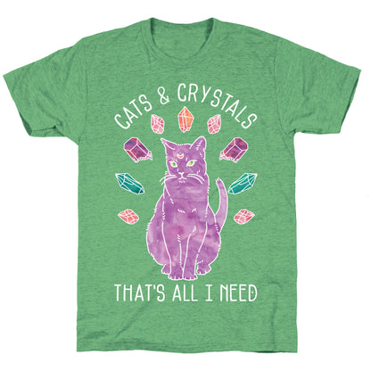 Cats and Crystals Unisex Triblend Tee