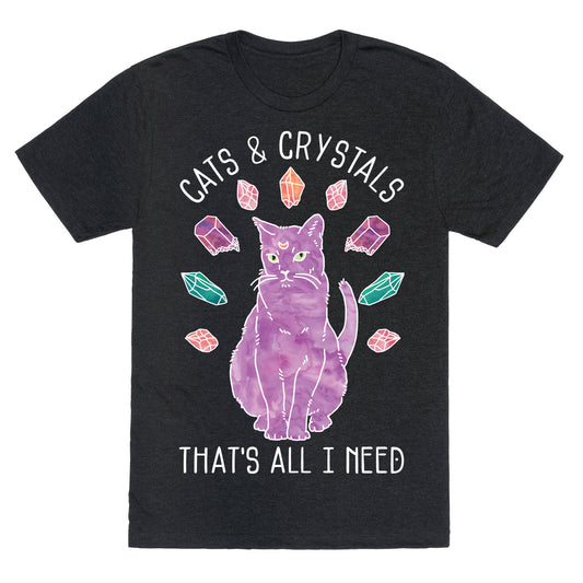 Cats and Crystals Unisex Triblend Tee