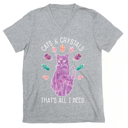 Cats and Crystals V-Neck