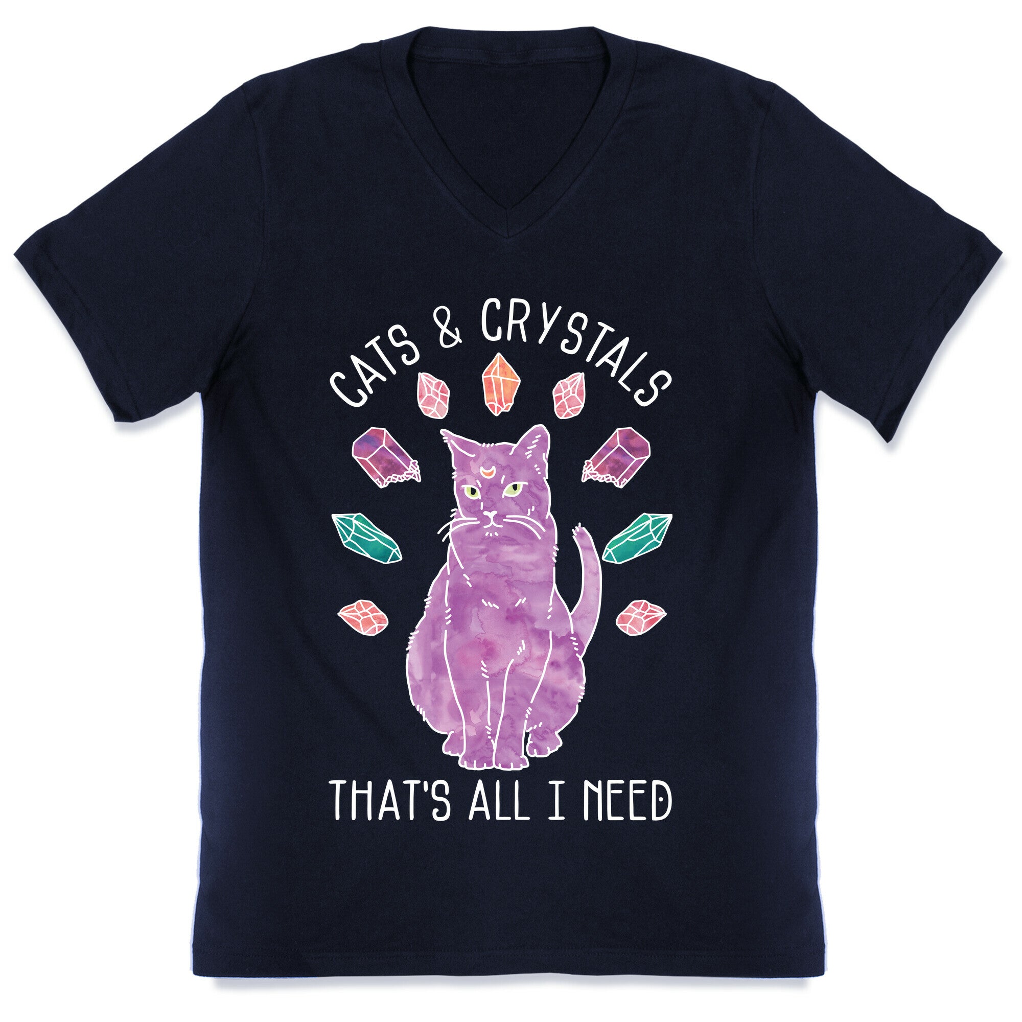 Cats and Crystals V-Neck