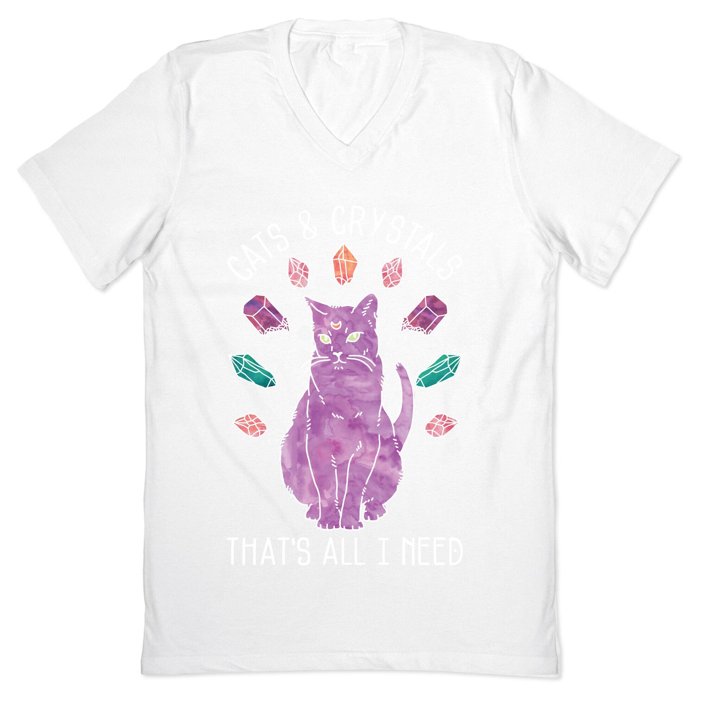 Cats and Crystals V-Neck