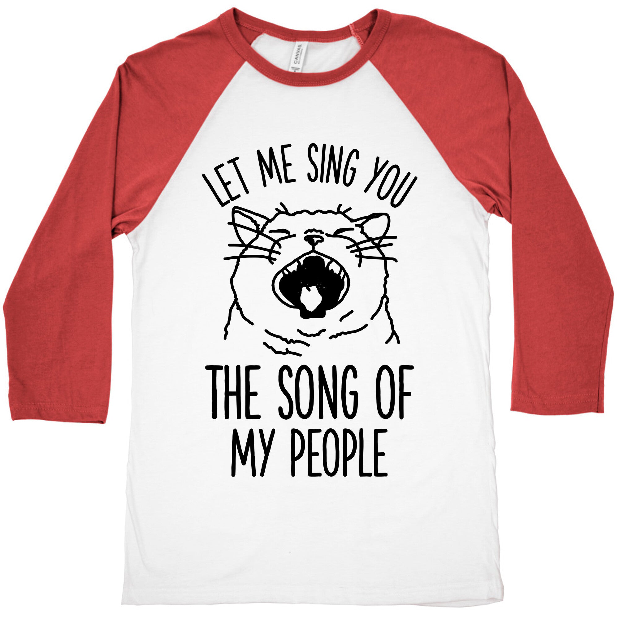 The Song Of My People Cat Baseball Tee
