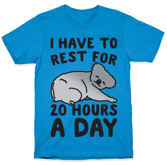 I Have To Rest For 20 Hours A Day T-Shirt