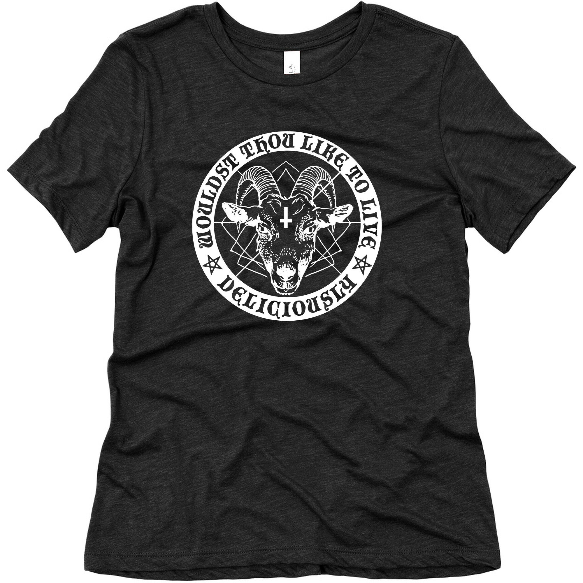 Black Philip: Wouldst Thou Like To Live Deliciously Women's Triblend Tee