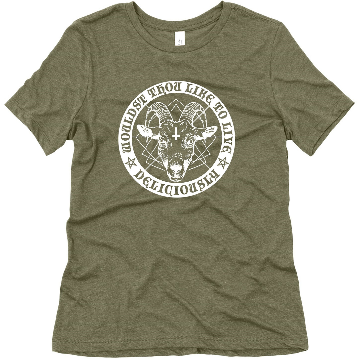 Black Philip: Wouldst Thou Like To Live Deliciously Women's Triblend Tee
