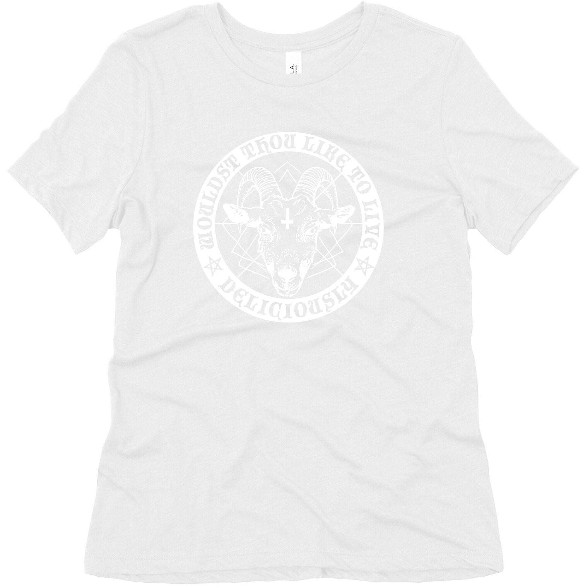 Black Philip: Wouldst Thou Like To Live Deliciously Women's Triblend Tee