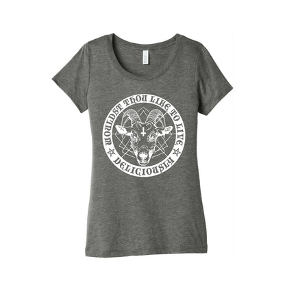 Black Philip: Wouldst Thou Like To Live Deliciously Women's Triblend Tee
