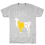 Llama Just Killed A Man Parody White Print T-Shirt
