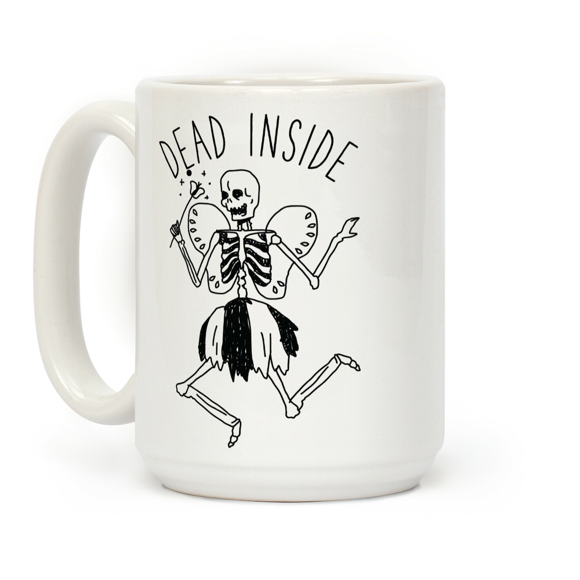 Dead Inside Skeleton Fairy Coffee Mug