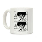 Anime Guy Eating a Leaf Coffee Mug