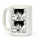 Anime Guy Eating a Leaf Coffee Mug