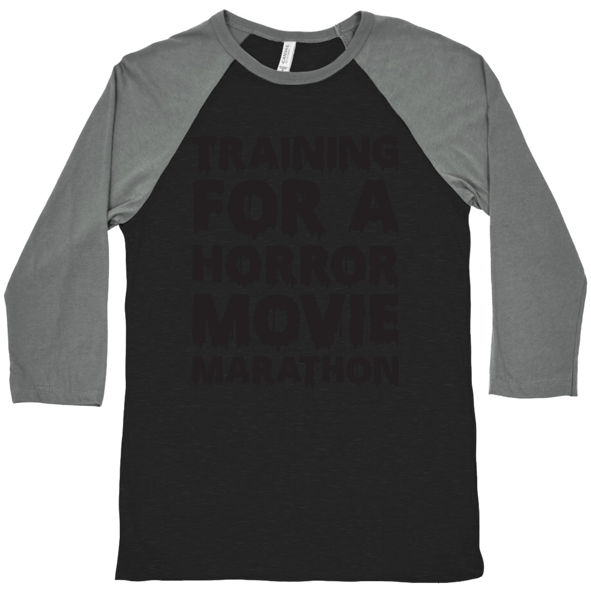 Training For A Horror Movie Marathon Baseball Tee