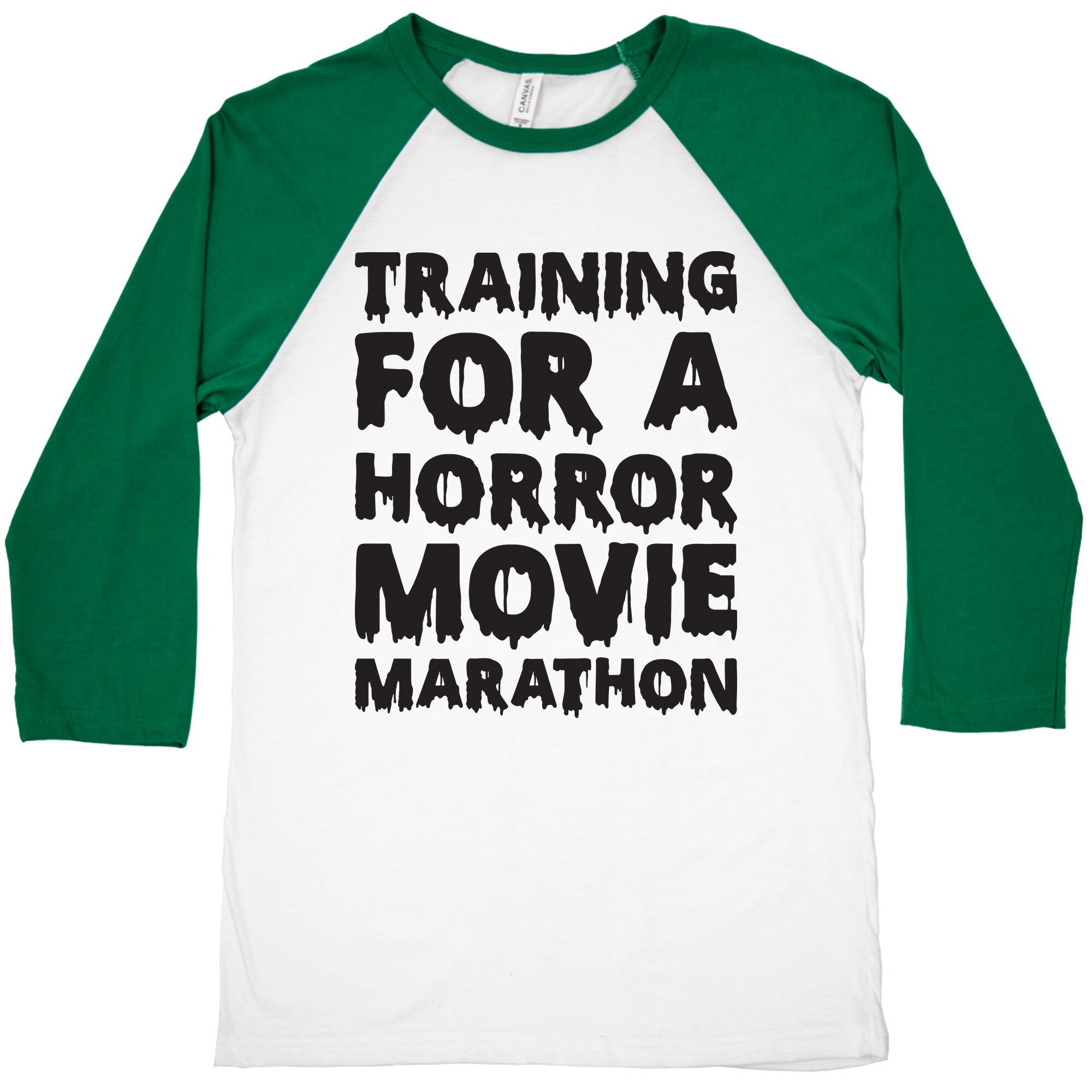Training For A Horror Movie Marathon Baseball Tee