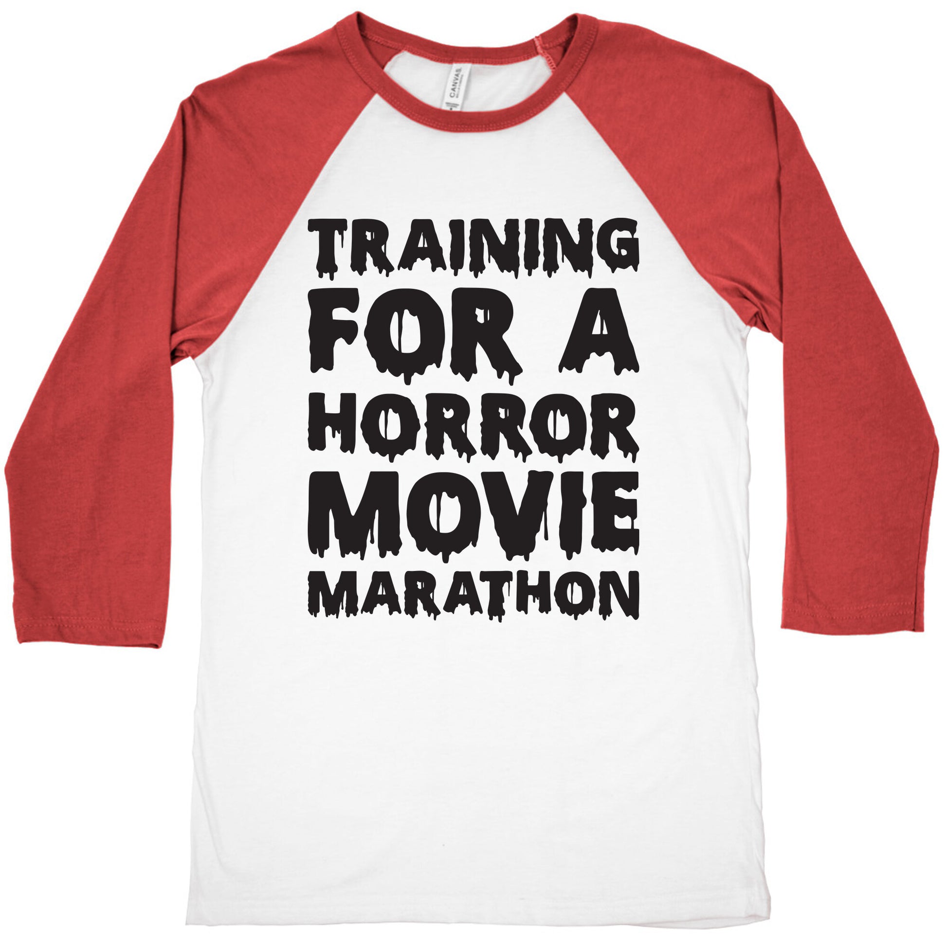 Training For A Horror Movie Marathon Baseball Tee
