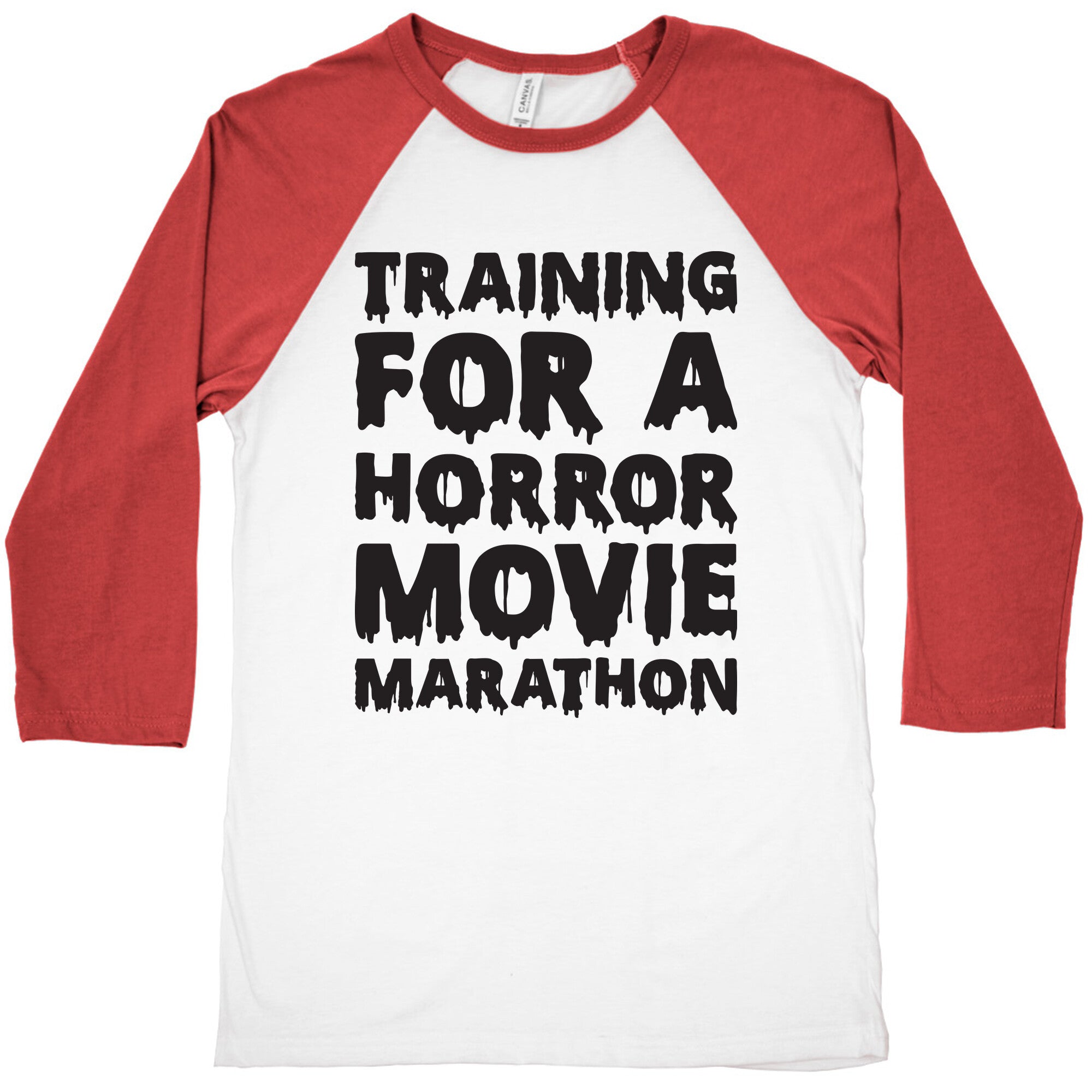Training For A Horror Movie Marathon Baseball Tee