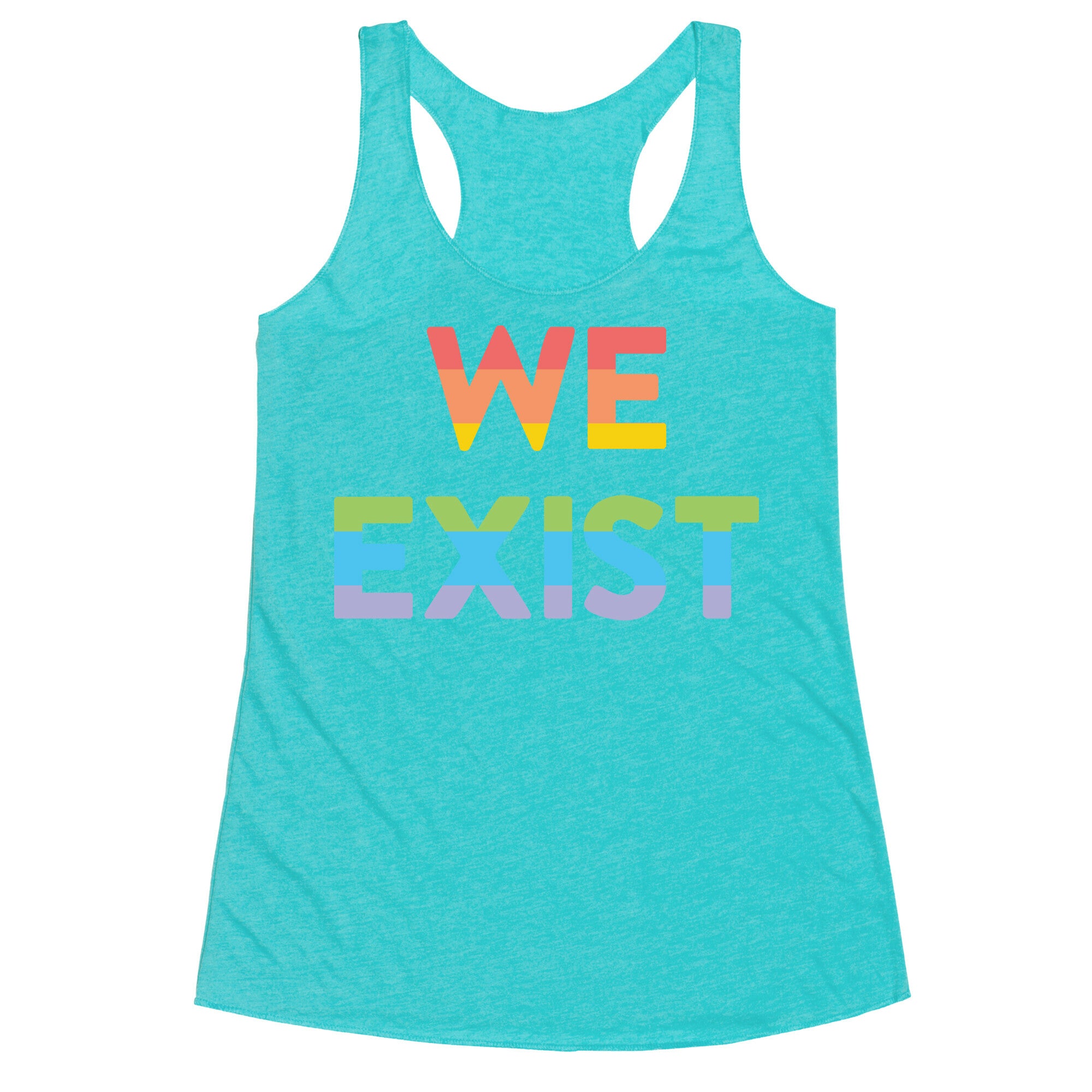 We Exist Queer Racerback Tank