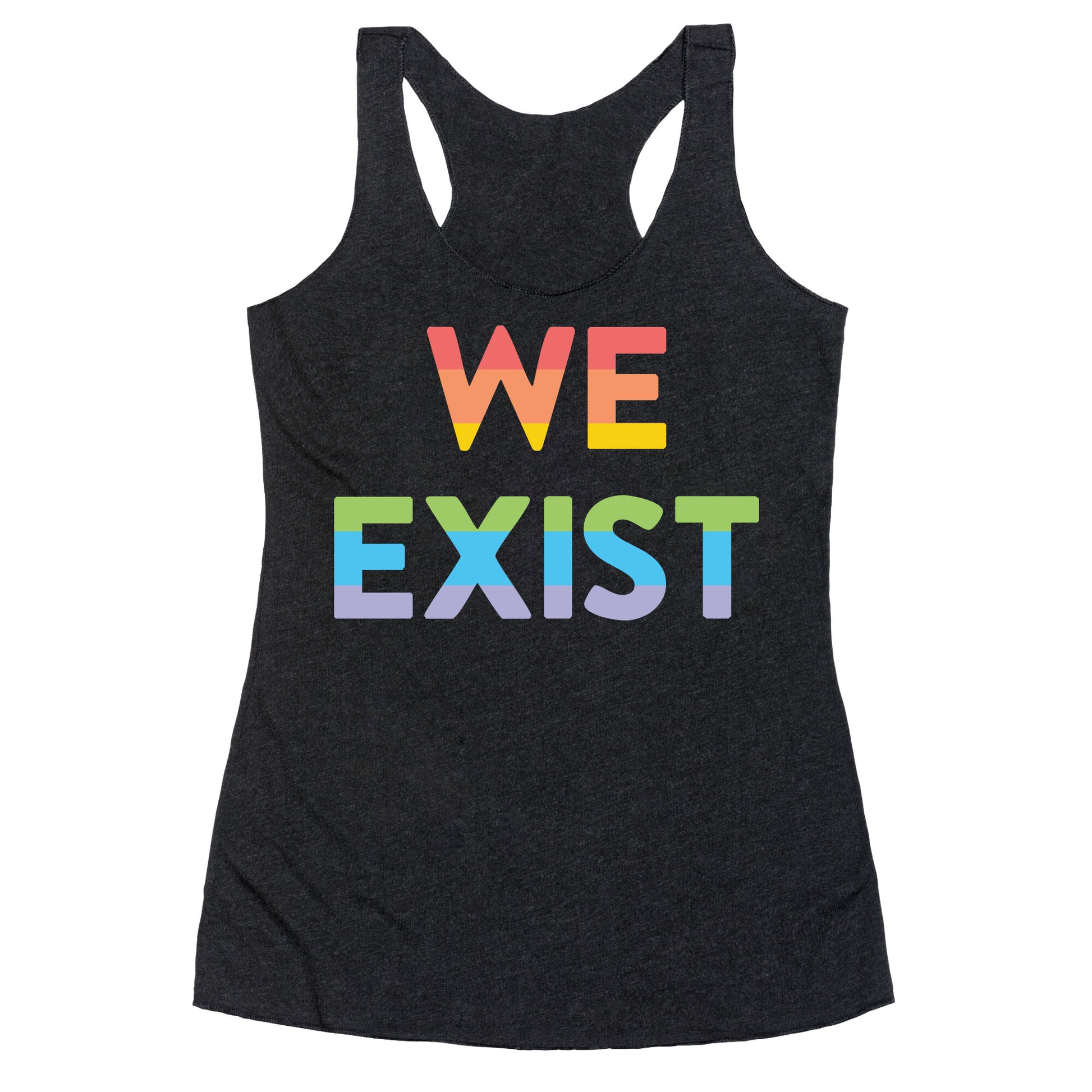 We Exist Queer Racerback Tank