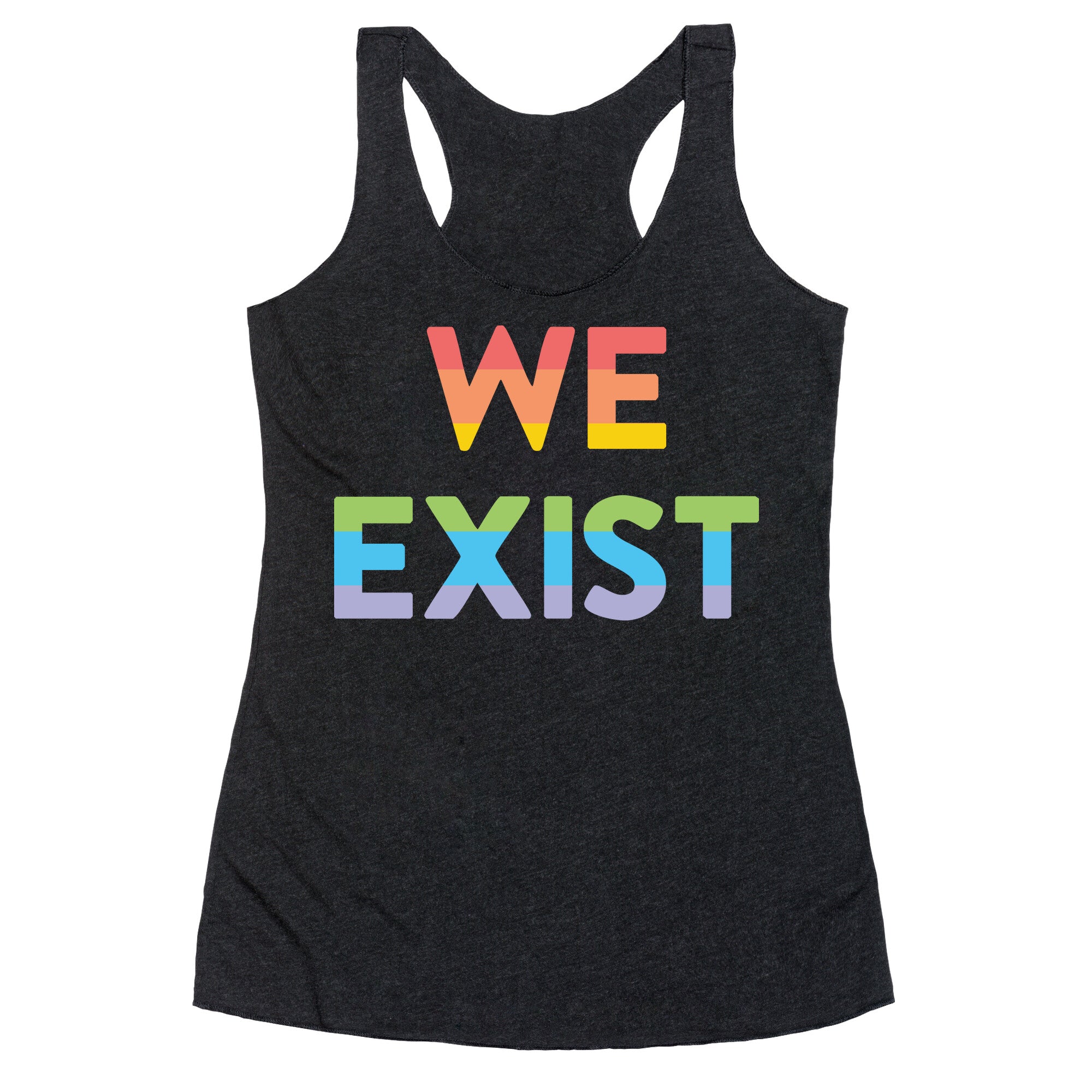 We Exist Queer Racerback Tank