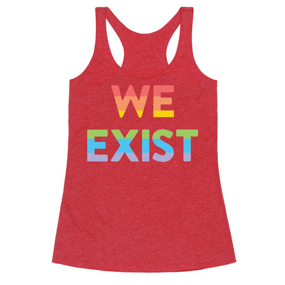 We Exist Queer Racerback Tank